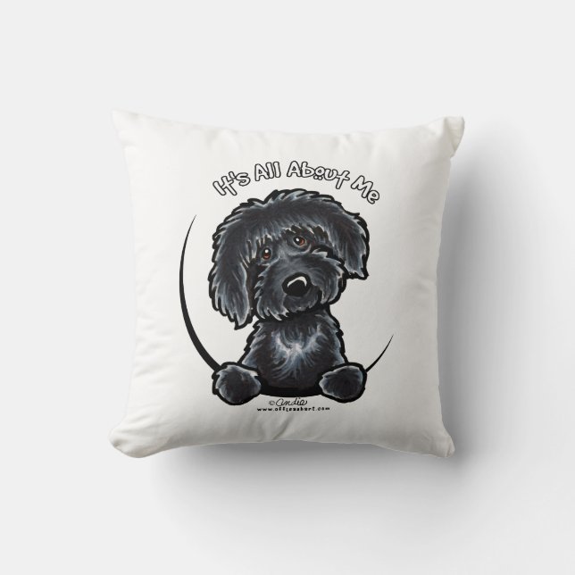 Black Labradodle IAAM Kudde (Framsida)