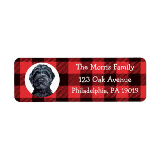 Black Labradoodle/Black Goldendoodle Returadress Etikett
