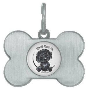 Black Labradoodle IAAM Keychain ID-bricka Husdjur