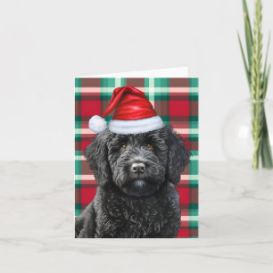 Black Labradoodle jul-Helgdag Play Helgkort