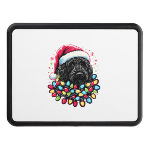 Black Labradoodle Julgran Julafton Ljus Doodl Dragkroksskydd