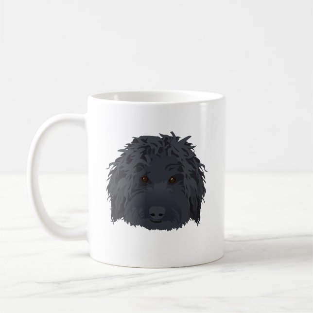 Black Labradoodle Kaffemugg (Vänster)