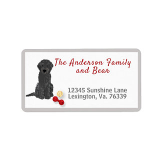 Black Labradoodle Leksak Home Return-adressetikett Adressetikett