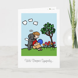 Black Labrador Angel med Kärlek Kort