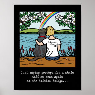 Black Labrador Angel och Mamma Blonde S Poster