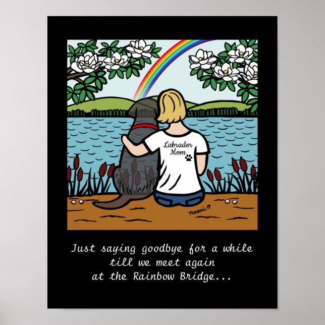 Black Labrador Angel och Mamma Blonde S Poster (Framsidan)