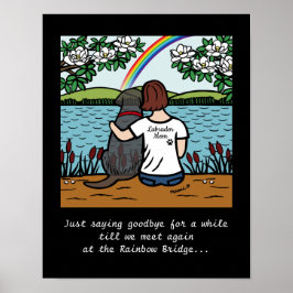 Black Labrador Angel och Mamma Brown Poster