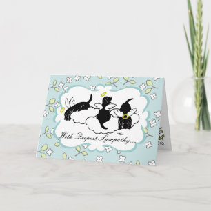 Black Labrador Änglar Blommigt Kort