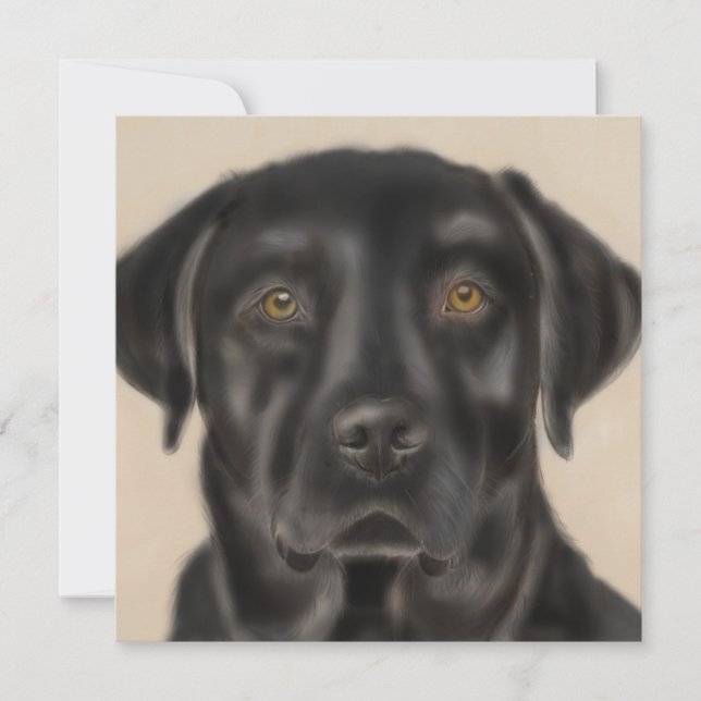 Black Labrador art-kort (Framsida)