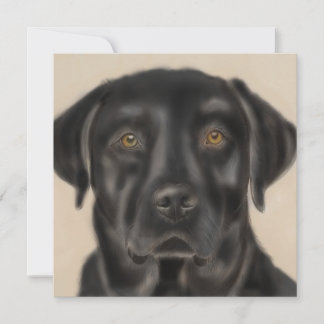 Black Labrador art-kort