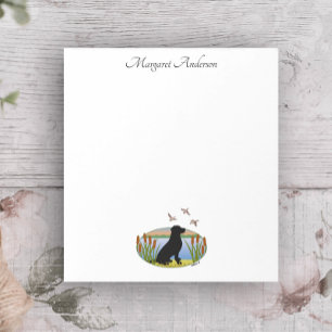 Black Labrador Bird Hund Sunset Anteckningsblock