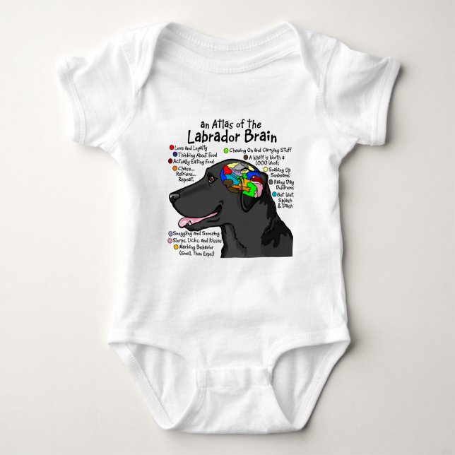 Black Labrador Brain Atlas T-shirt (Framsida)