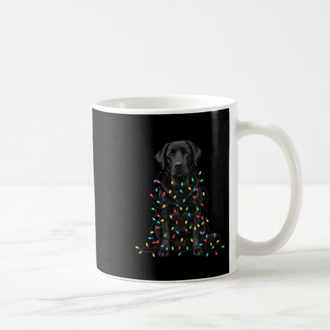 Black Labrador Christmas I'm Fine Everything Is Fi Kaffemugg (Höger)