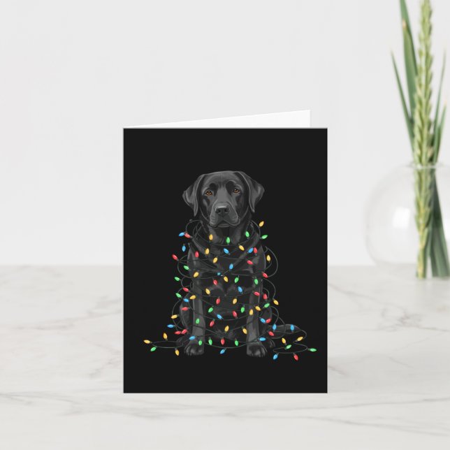 Black Labrador Christmas I'm Fine Everything Is Fi Kort (Framsida)