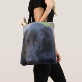 Black Labrador Expressive Ögon Hund Art Tygkasse