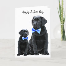 Black Labrador Fars dag Puppy - Cute Hund Pappa