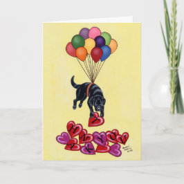 Black Labrador Flyter ett tackkort