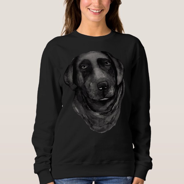 Black Labrador för Hund T Shirt (Framsida)
