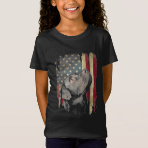 Black Labrador Gift USA flagga Lab Owner Anka Hunt T Shirt