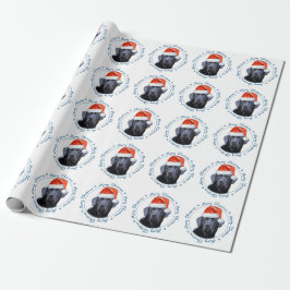 Black Labrador God jul Cute Santa Hund Presentpapper