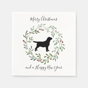 Black Labrador God jul- Labrador Retriever Pappersservett