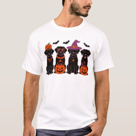 Black Labrador Halloween Pumpkins Fladdermus and W T Shirt