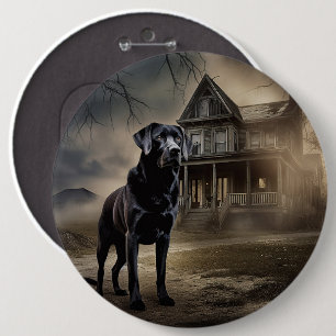 Black Labrador Halloween Scary Knapp