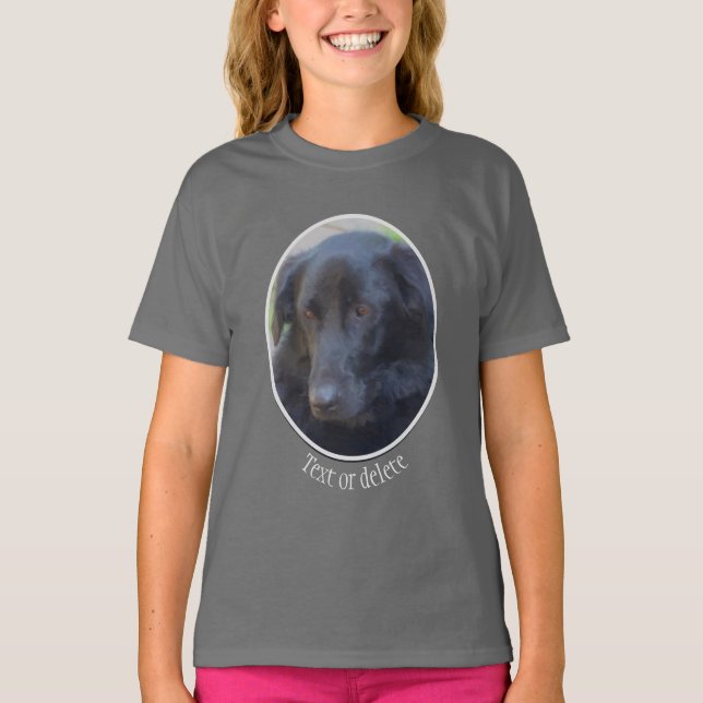 Black Labrador Hund Art Personlig T Shirt (Framsida)