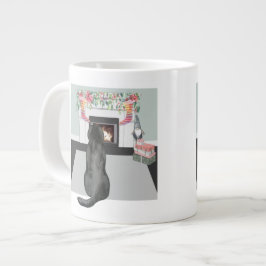 Black Labrador Hund, julgransbild Jumbo Mugg