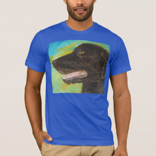 Black Labrador Hund Pet Porträtt T-shirt