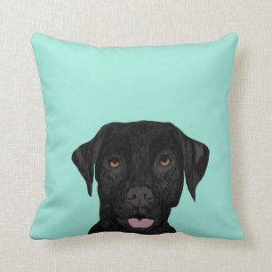 Black Labrador Hund Pillow - söt svart lab Kudde