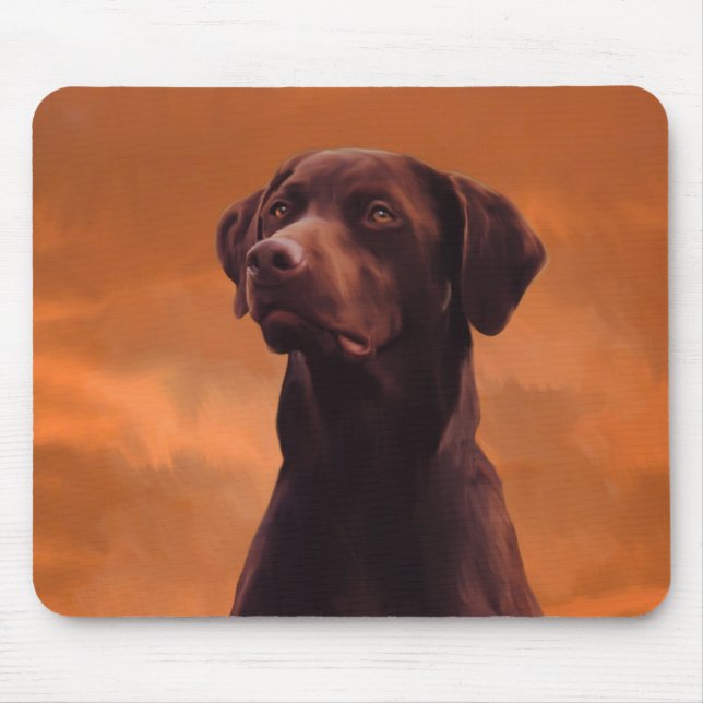 Black Labrador Hund Porträtt Musmatta (Framsidan)