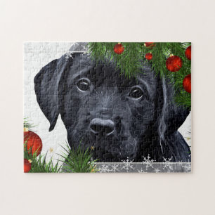 Black Labrador, Hund Puppy Pussel