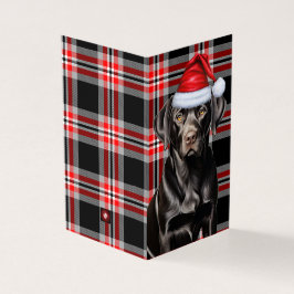 Black Labrador Hund Red Play Helgdag Kort