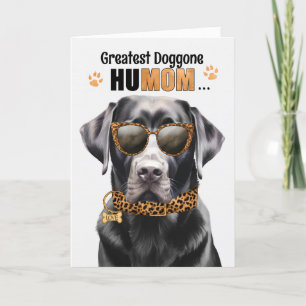Black Labrador Hund Underbarare HuMOM Mors dag Helgkort