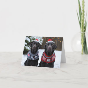 Black Labrador Hundar-julkort Kort