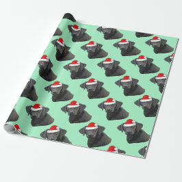 Black Labrador i Santa Hat-kaffe Presentpapper