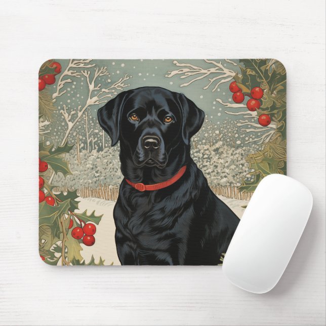Black Labrador i Winter Musmatta (Med mus)