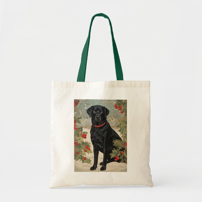 Black Labrador i Winter Tygkasse (Framsidan)