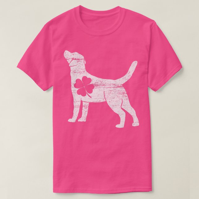 Black Labrador Irish Shamrock Saint Paddy's ST PAT T Shirt (Design framsida)