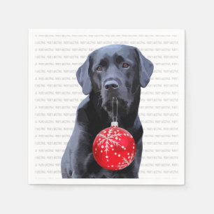 Black Labrador-jul - Cute Hund Puppy Pappersservett