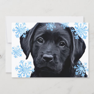 Black Labrador-jul - Cute Puppy Svart lab Julkort