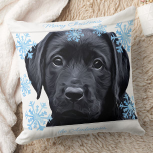 Black Labrador-jul - Svart lab Kudde