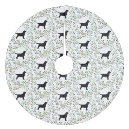 Black Labrador - Julens Helgdag - Hund Svart lab Julgransmatta Fleece