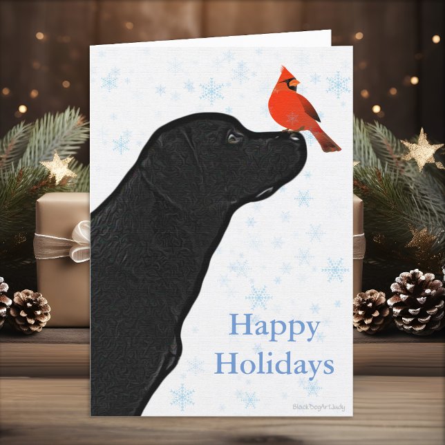 Black Labrador-julkort - Helgdag Card Helgkort (Skapare uppladdad)