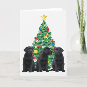 Black Labrador-julkort Helgkort