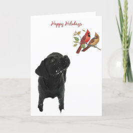 Black Labrador-julkort Helgkort