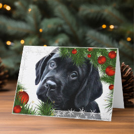 Black Labrador-julkort Helgkort