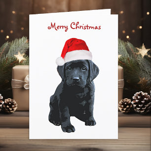 Black Labrador-julkort Helgkort