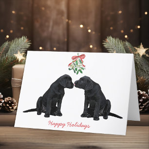 Black Labrador-julkort Helgkort